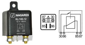 NAGARES MR24 - RELE DE POTENCIA INTERR. ES 100A.12V.C/