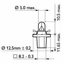 Philips 13598CP - BAX 8,5D/2 GRIS CP 24V 1,2W BAX8,5D