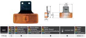 Rinder 17450 - COLG.RECTO AMBAR C/REFL.C/RACOR