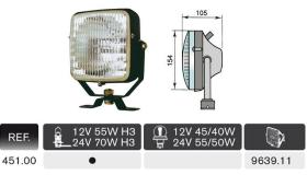 Rinder 45100 - FARO AUXILIAR TRACTOR HALOGENO