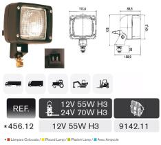 Rinder 45612 - FARO DE TRABAJO 12V.