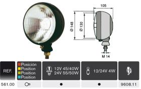 Rinder 56100 - FARO TRACTOR M-E9-1032 IZQ.