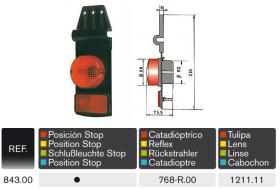 Rinder 84300 - SUSPEN.GOMA REFLEX ROJO 2 POL.