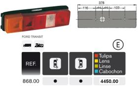 Rinder 86800 - PILOTO TRASERO FORD TRANSIT