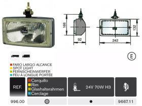 Rinder 99600 - FARO LARGO ALCANCE C/CROMADO