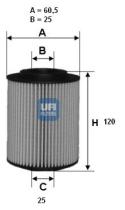  2507000 - FILTRO ACEITE ECO CART.