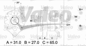 Valeo 433453 - ALTERNADOR INT. RENAULT 'D'