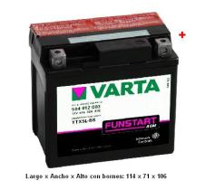 Varta 50412 - FUNSTART AGM 12V(A51 4) YTX5L-4 YTX