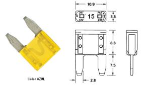 XB 0345150 - FUSIBLE AUTO 15 AMPERIOS