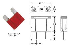 XB 0350600 - MAXI FUSIBLE AUTO 60 AMPERIOS