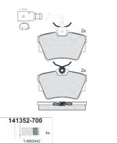 Icer 141352700 - PASTILLAS FRENO TRASERAS