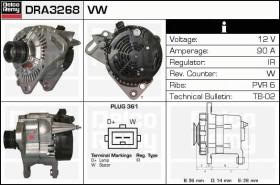 Delco Remy DRA3268 - ALTERNADOR SEAT,VW