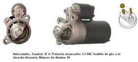 Cevam 3805 - MOTOR DE ARRANQUE FORD COURIER-ESCORT-FIESTA-OR