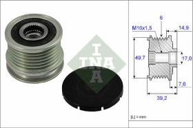 LUK - INA - FAG 535001510 - POLEA LIBRE DE ALTERNADOR