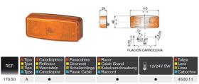 Rinder 17050 - LAT.AMBAR C/REFLEX C/RACORD