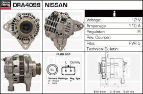 Delco Remy DRA4099 - ALTERNADOR RENAULT,NISSAN