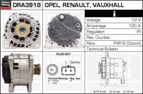  DRA3918 - ALTERNADOR RENAULT,VOLVO,OPEL,VAUXH