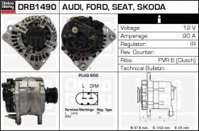 Delco Remy DRB1490 - ALTERNADOR VW,AUDI,FORD,SEAT,SKODA