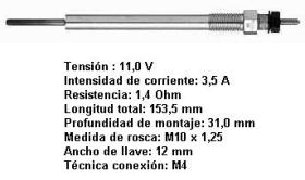 NGK 3709 - CALENTADOR METALICO