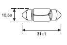 Amolux 489 - PLAFONIER 12V 5W 10X31 SV8.5