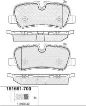 Icer 181661700 - PASTILLAS DE FRENO TRASERAS