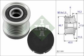 LUK - INA - FAG 535003810 - POLEA LIBRE DE ALTERNADOR