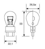Amolux 365 - LAMPARA AUTOMOVILES U.S.A.12V 27/7W