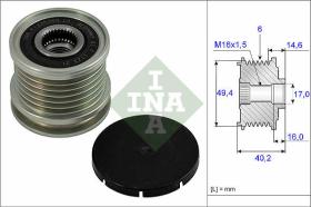 LUK - INA - FAG 535000110 - POLEA LIBRE DE ALTERNADOR