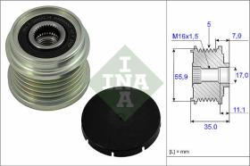 LUK - INA - FAG 535000810 - POLEA LIBRE DE ALTERNADOR