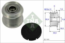 LUK - INA - FAG 535001410 - POLEA LIBRE DE ALTERNADOR