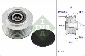 LUK - INA - FAG 535004710 - POLEA LIBRE DE ALTERNADOR