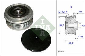 LUK - INA - FAG 535006410 - POLEA LIBRE DE ALTERNADOR