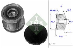 LUK - INA - FAG 535008510 - POLEA LIBRE DE ALTERNADOR