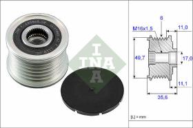 LUK - INA - FAG 535008610 - POLEA LIBRE DE ALTERNADOR