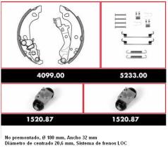 VILLAR 6088134 - KIT DE FRENO TRASERO