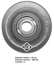Metalcaucho 04491 - POLEA CIGUENAL OPEL 2,2D
