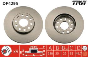 TRW DF4295 - JGO DISCOS DE FRENO DELANTEROS