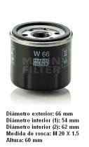  W66 - FILTROS ACEITE