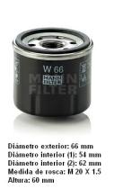 Mann W66 - FILTROS ACEITE