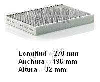 Mann CUK2742 - [*]FILTROS DE HABITACULO