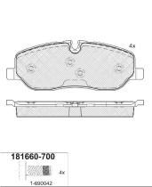 Icer 181660700 - PASTILLAS DE FRENO DELANTERAS