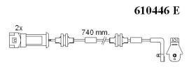 Icer 610446E - INDICAD.DESGAST.OPEL BOLS.2UD.740MM