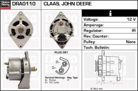 Delco Remy DRA0110 - ALTERNADOR CLAAS,EICHER,HATZ,HUERLI