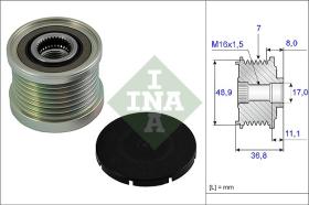 LUK - INA - FAG 535008110 - POLEA LIBRE DE ALTERNADOR