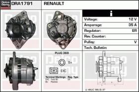 Delco Remy DRA1791 - ALTERNADOR RENAULT,VOLVO