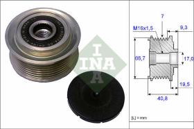 LUK - INA - FAG 535007910 - POLEA LIBRE DE ALTERNADOR