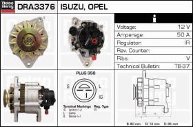 Delco Remy DRA3376 - ALTERNADOR OPEL,ISUZU,VAUXHALL