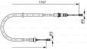 Bosch 1987477587 - CABLE DEL FRENO