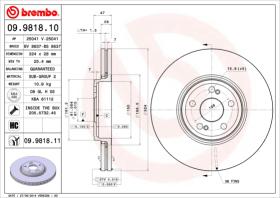 BREMBO 09981810 - DISCOS DE FRENO DELANTEROS