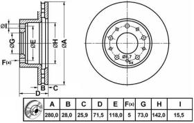 BREMBO 09A23510 - DISCOS DE FRENO DELANTEROS